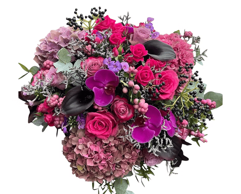 Ramo de jardín de melocotón y ciruela