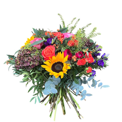 Bouquet de pêches et de prunes du jardin